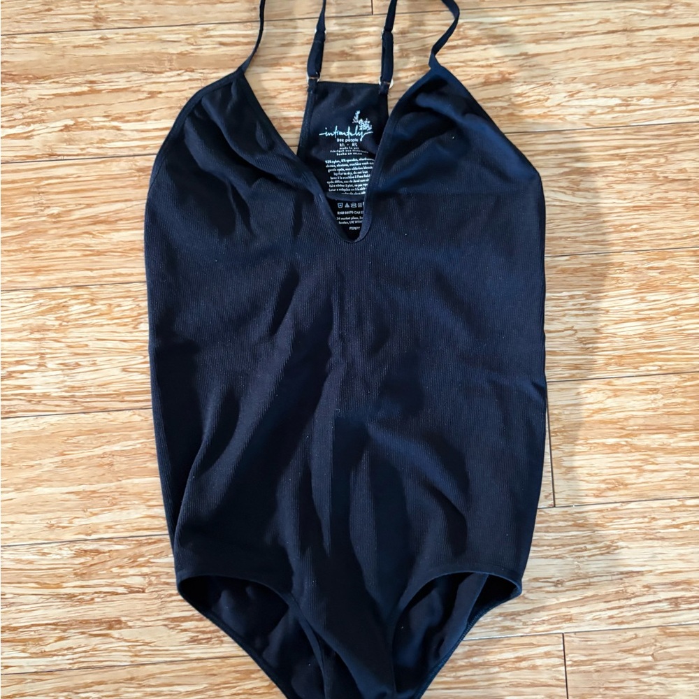 Free People Black Bodysuit One Piece